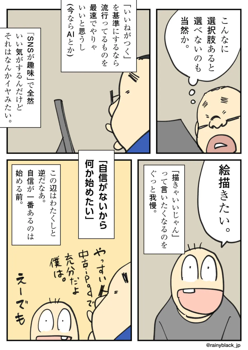 絵を描きたいが自信なく始められない人。